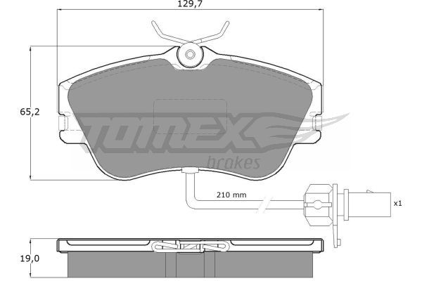 TOMEX BRAKES Bremžu uzliku kompl., Disku bremzes TX 11-821